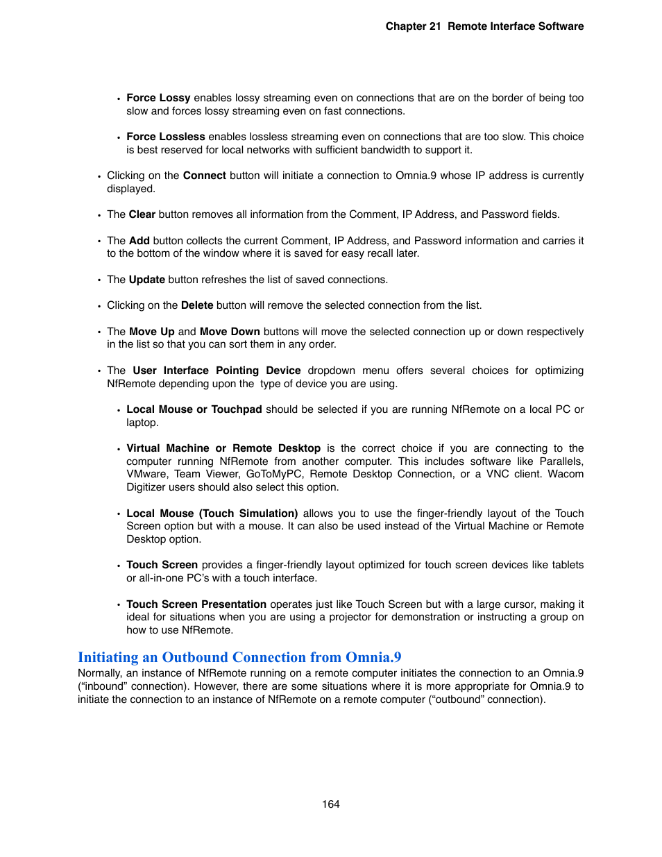 Initiating an outbound connection from omnia.9 | Omnia Audio Omnia.9 User Manual | Page 164 / 196