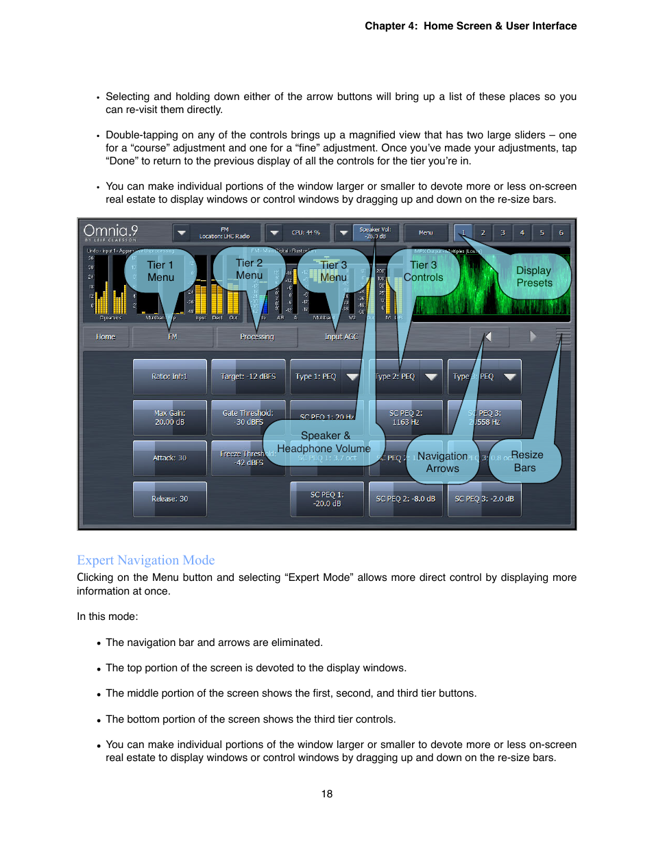 Expert navigation mode | Omnia Audio Omnia.9 User Manual | Page 18 / 196