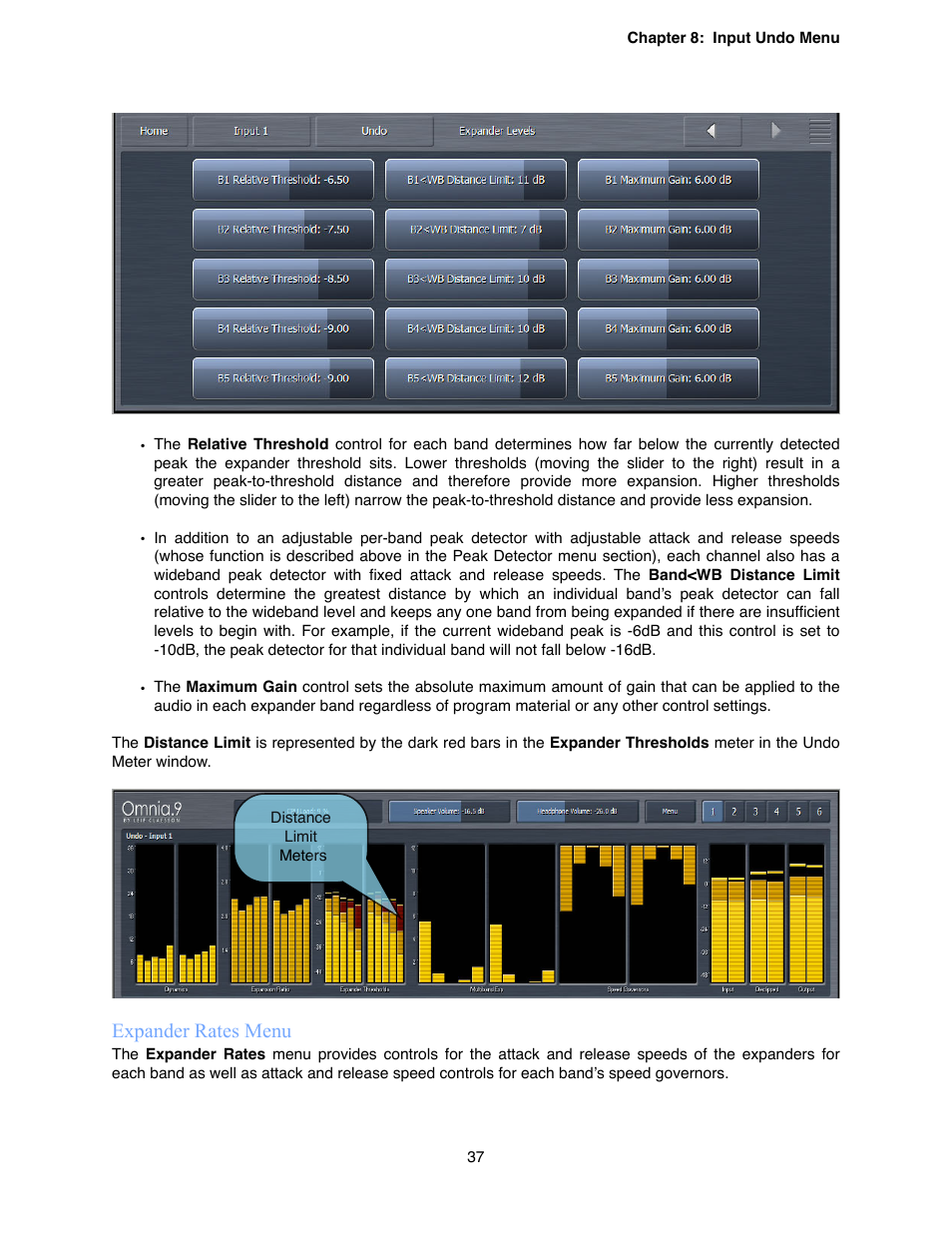 Expander rates menu | Omnia Audio Omnia.9 User Manual | Page 37 / 196