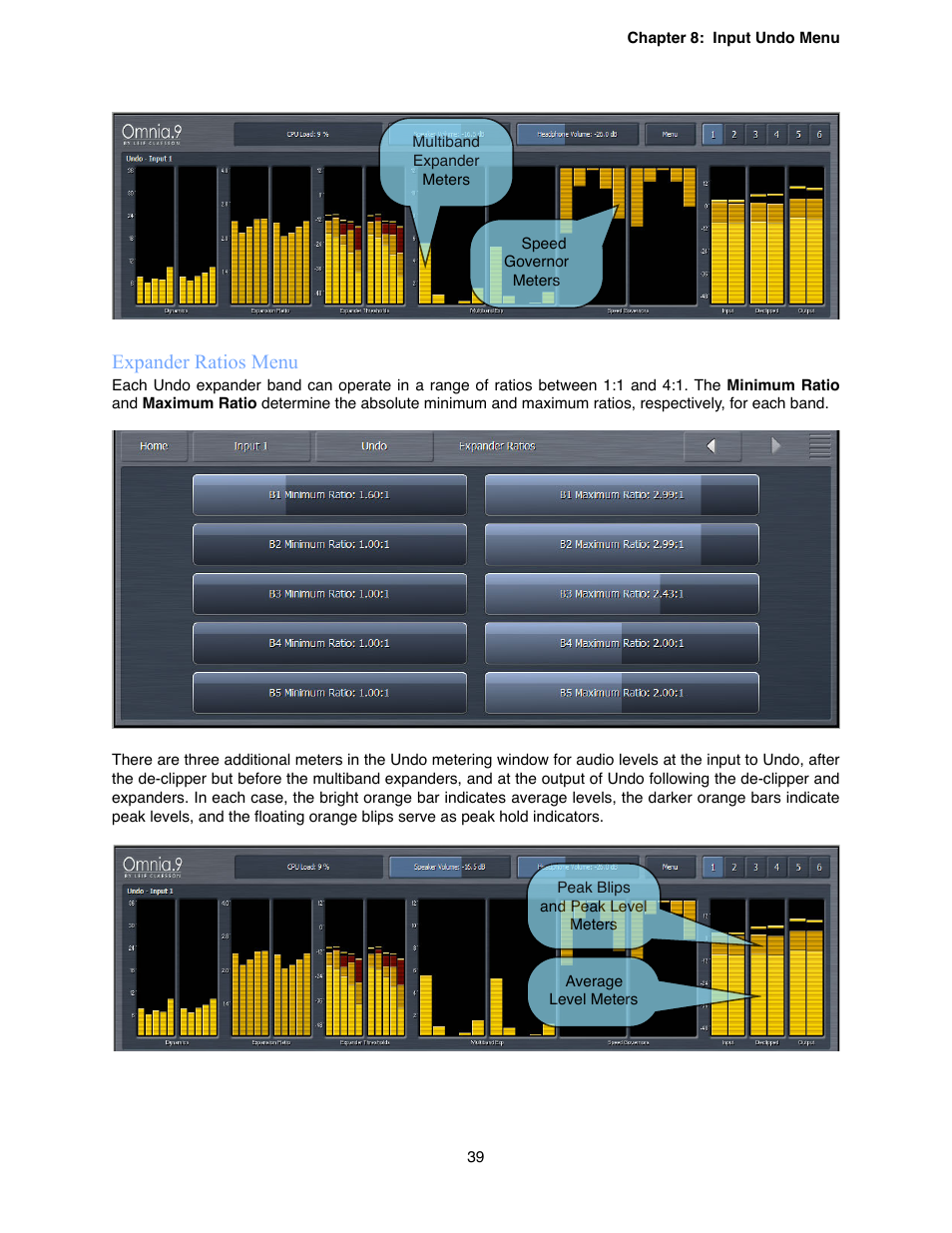Expander ratios menu | Omnia Audio Omnia.9 User Manual | Page 39 / 196
