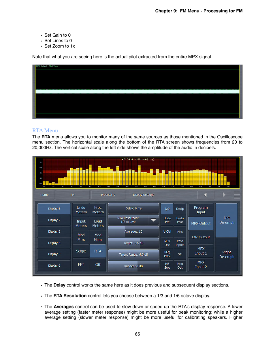 Rta menu | Omnia Audio Omnia.9 User Manual | Page 65 / 196