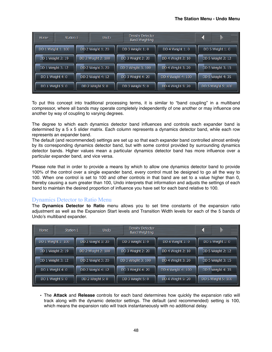 Dynamics detector to ratio menu | Omnia Audio Omnia.9/XE User Manual | Page 48 / 108