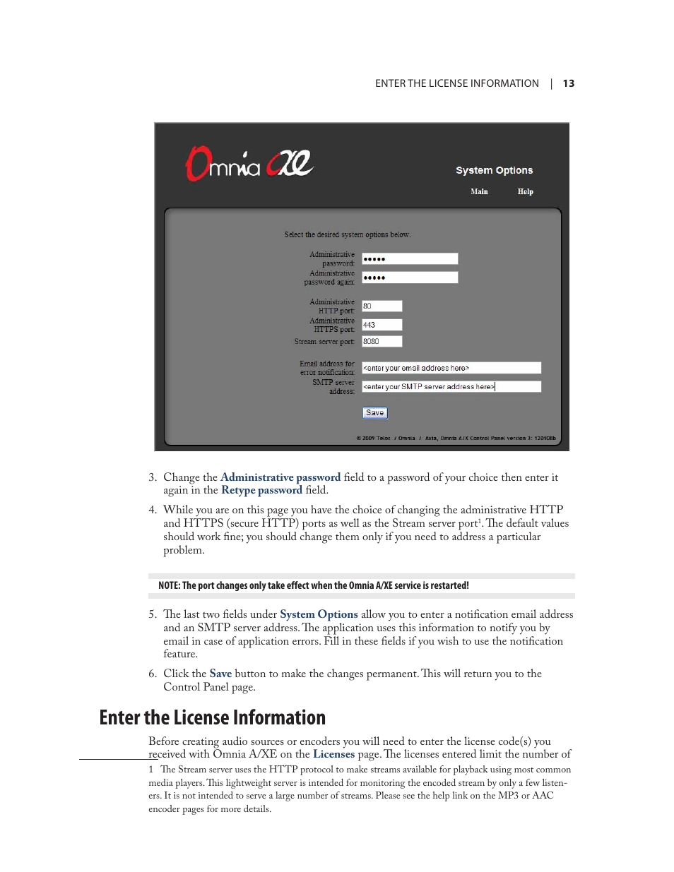 Enter the license information | Omnia Audio Omnia A/XE User Manual | Page 19 / 96