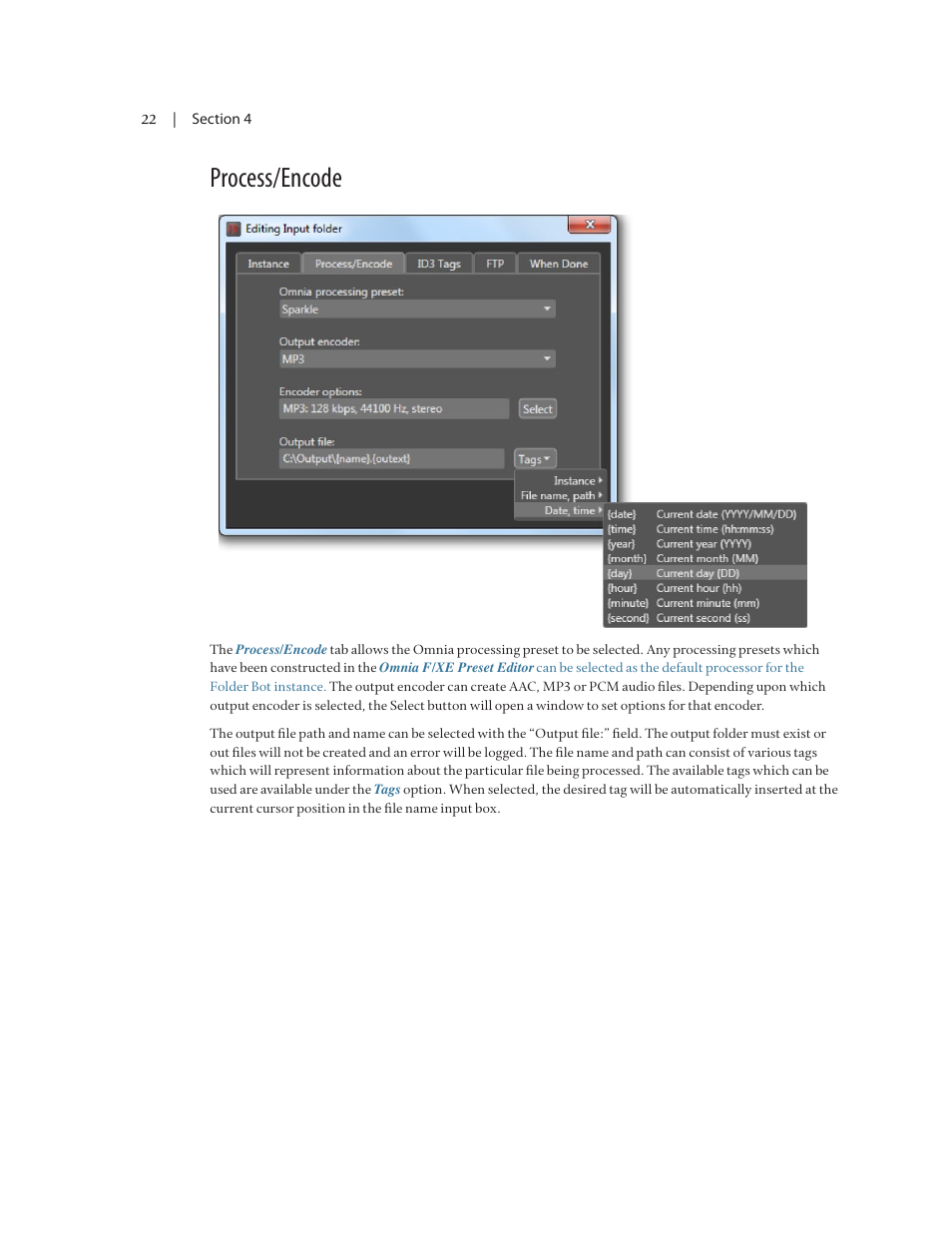 Process/encode | Omnia Audio Omnia F/XE User Manual | Page 24 / 46