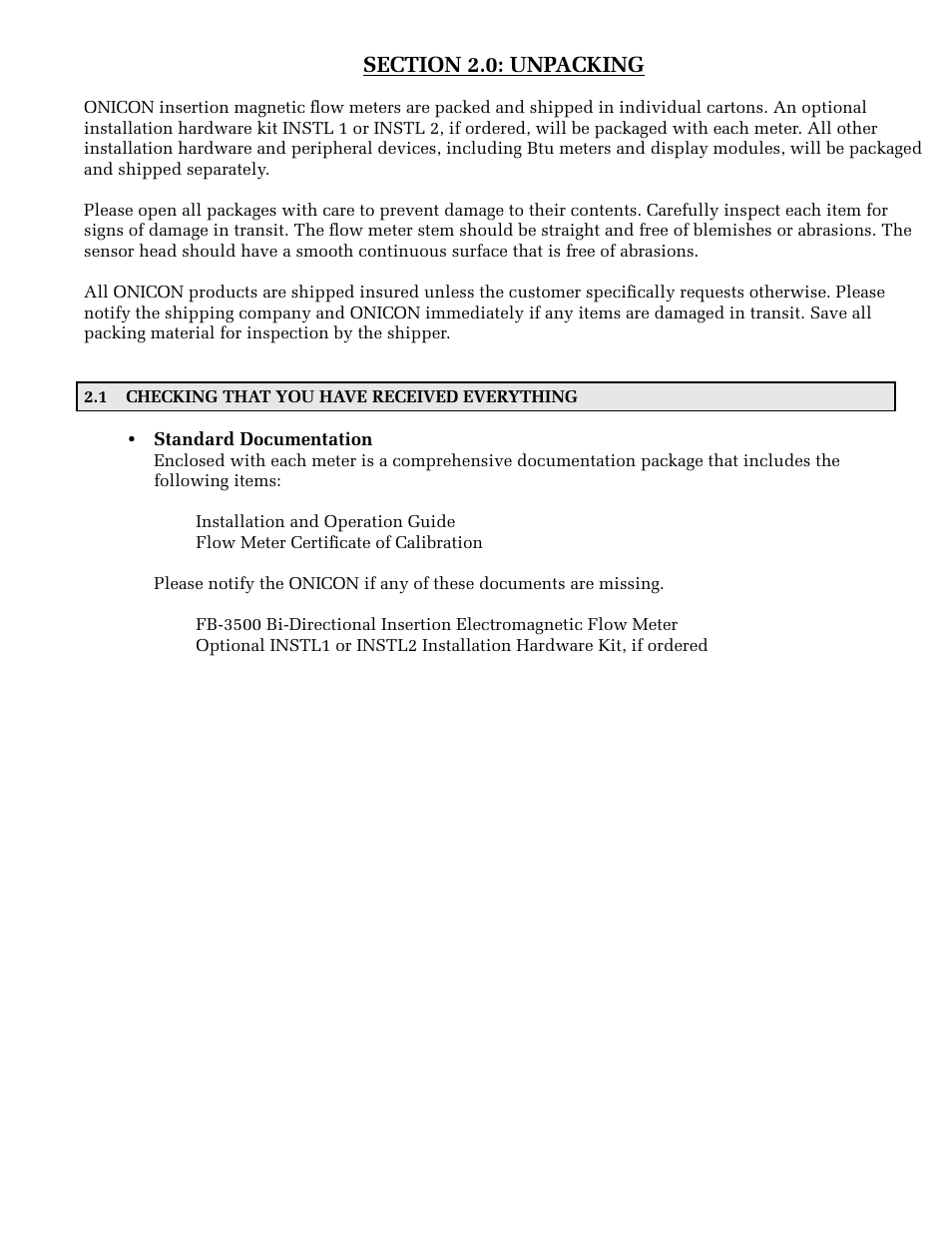 ONICON FB-3500 Series User Manual | Page 9 / 28