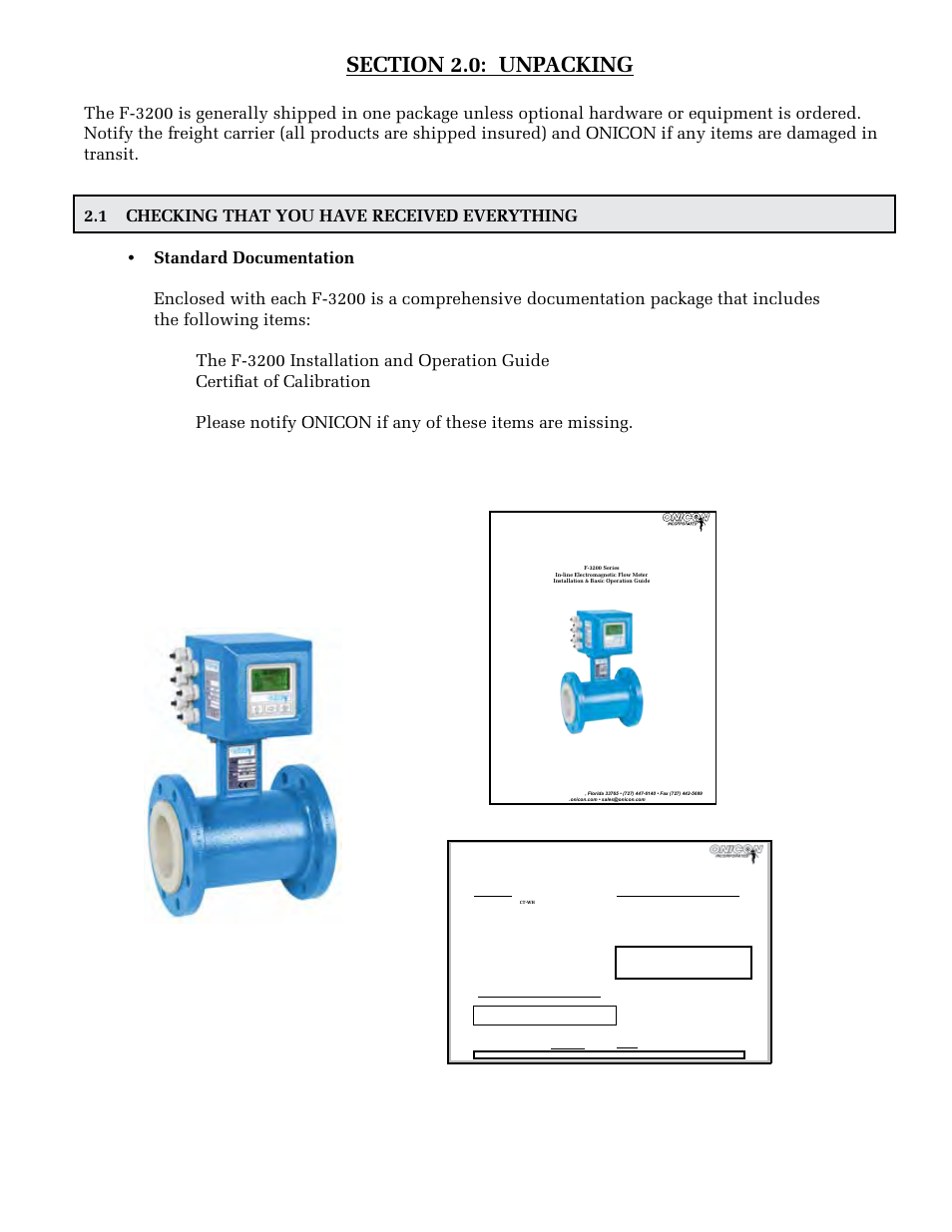 ONICON F-3200 Series User Manual | Page 11 / 40