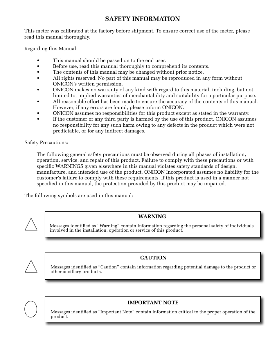 ONICON F-3200 Series User Manual | Page 3 / 40