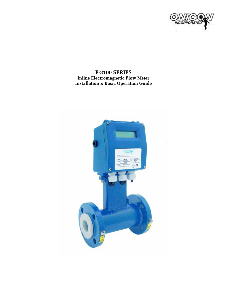 ONICON F-3100 Series User Manual | 41 pages