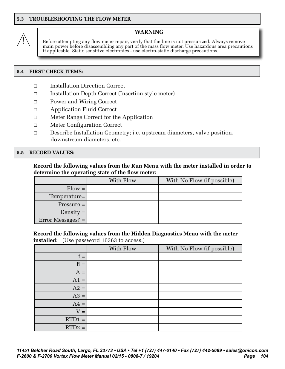 ONICON F-2600 User Manual | Page 104 / 131