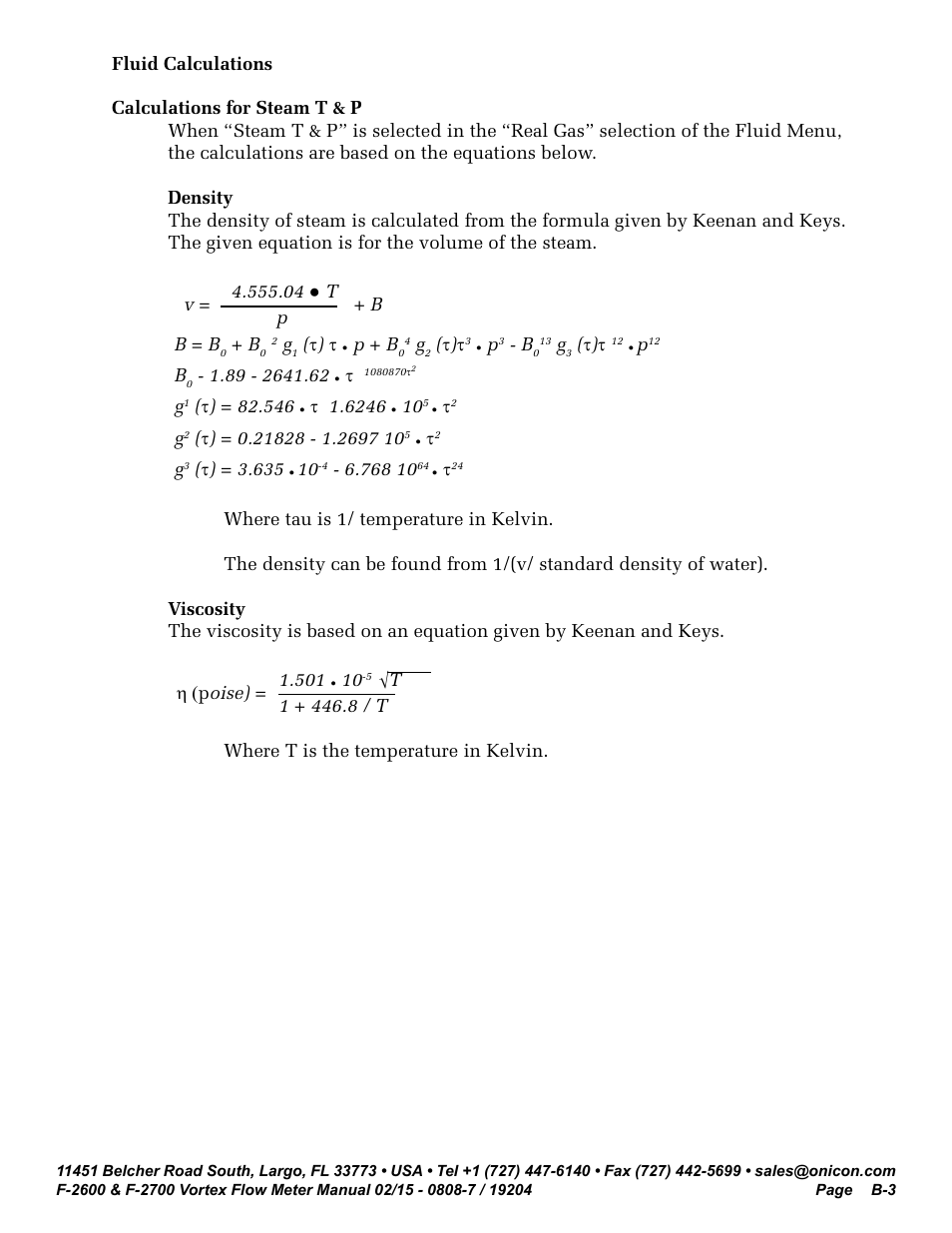 Τ ) τ, P + b, Τ ) = 3.635 | ONICON F-2600 User Manual | Page 124 / 131