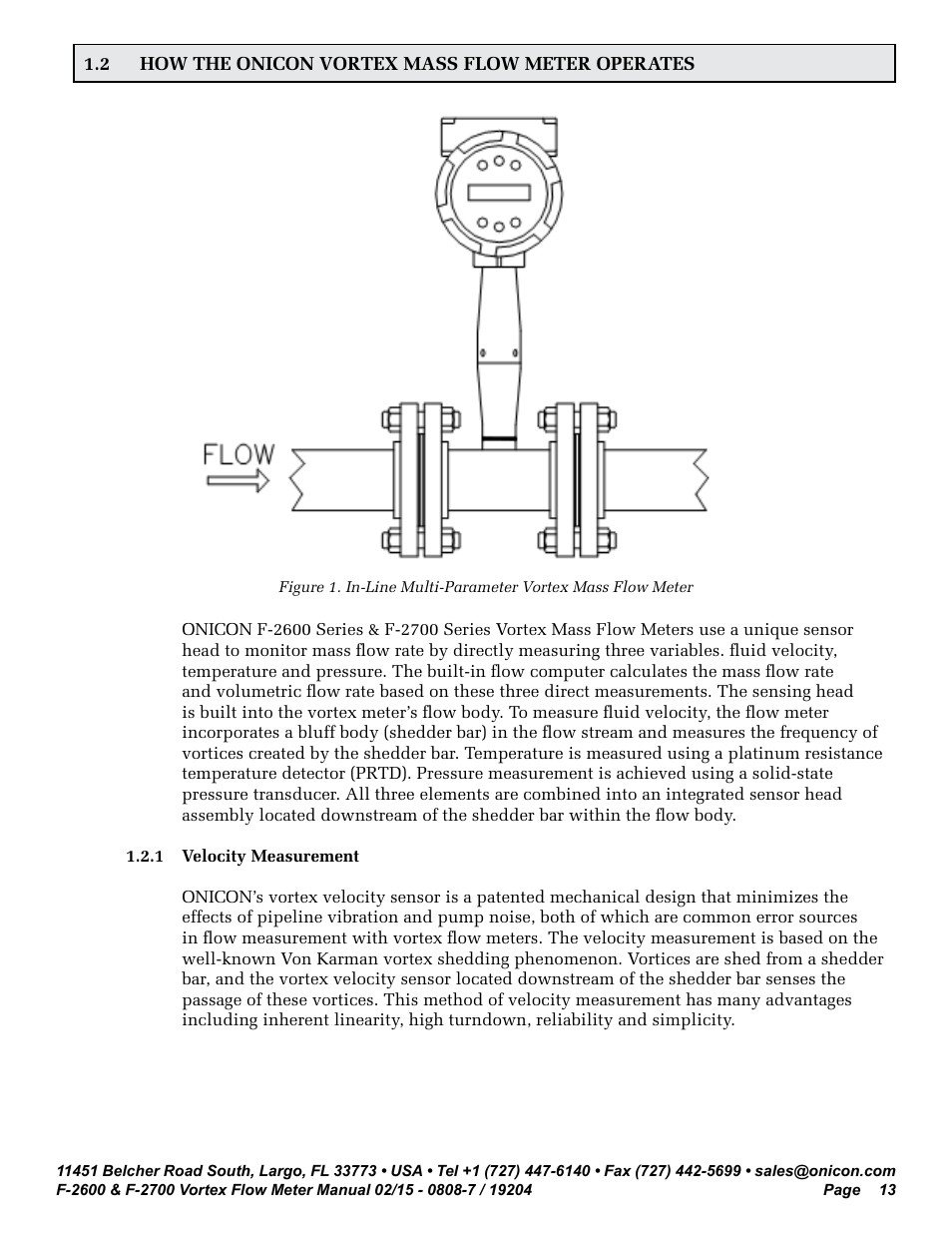 ONICON F-2600 User Manual | Page 13 / 131