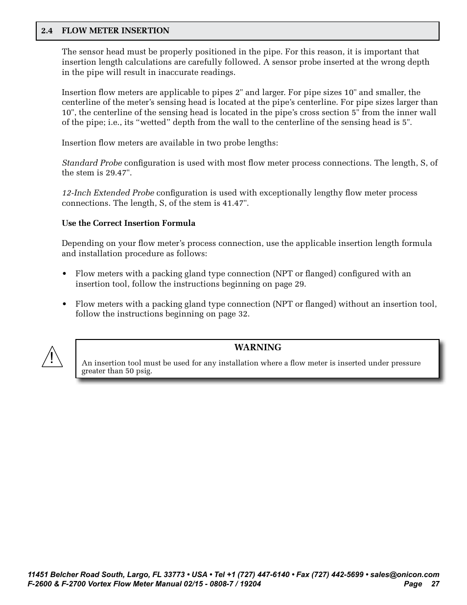 ONICON F-2600 User Manual | Page 27 / 131