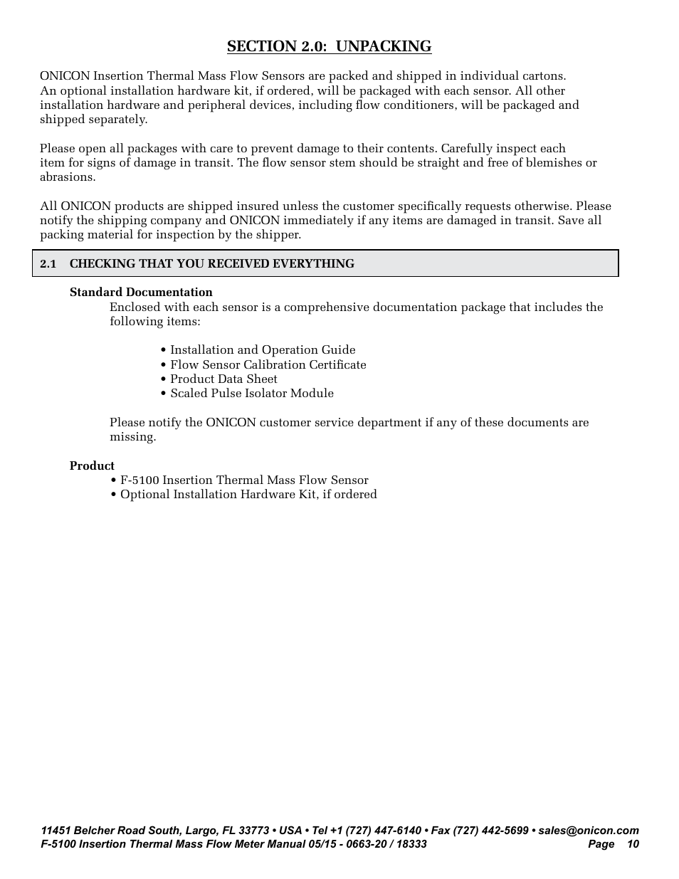 ONICON F-5100 Insertion User Manual | Page 10 / 33