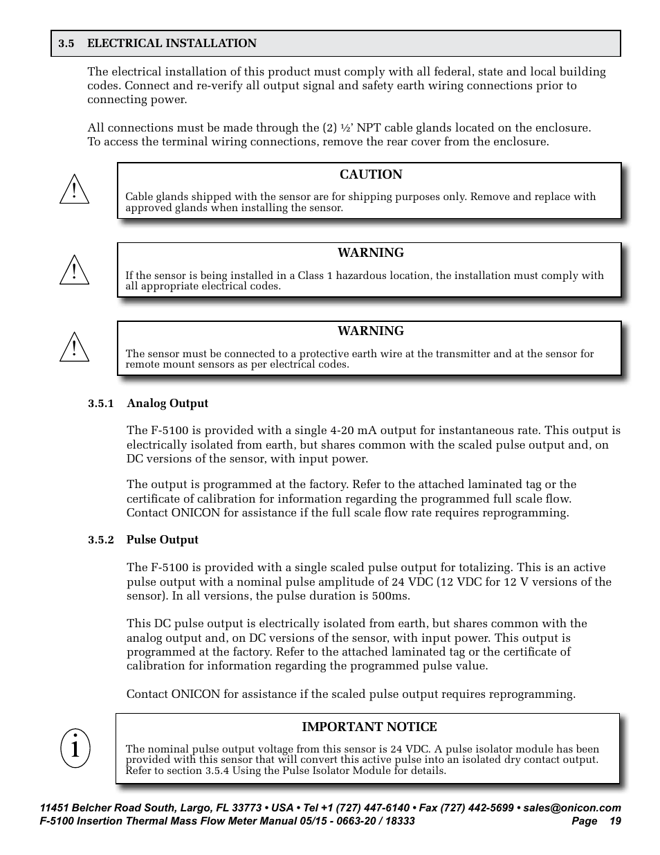 ONICON F-5100 Insertion User Manual | Page 19 / 33