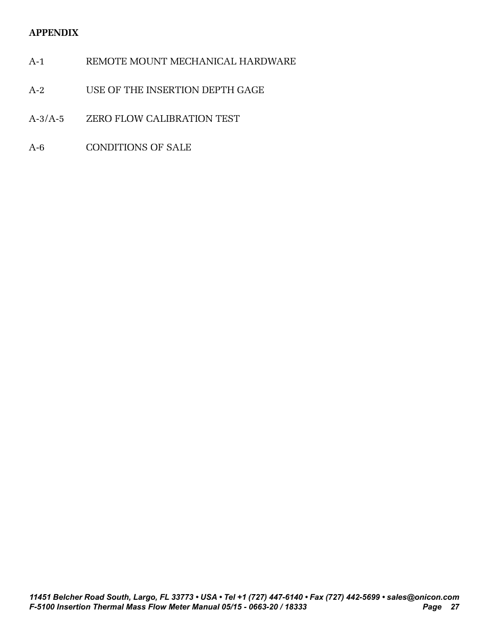 ONICON F-5100 Insertion User Manual | Page 27 / 33