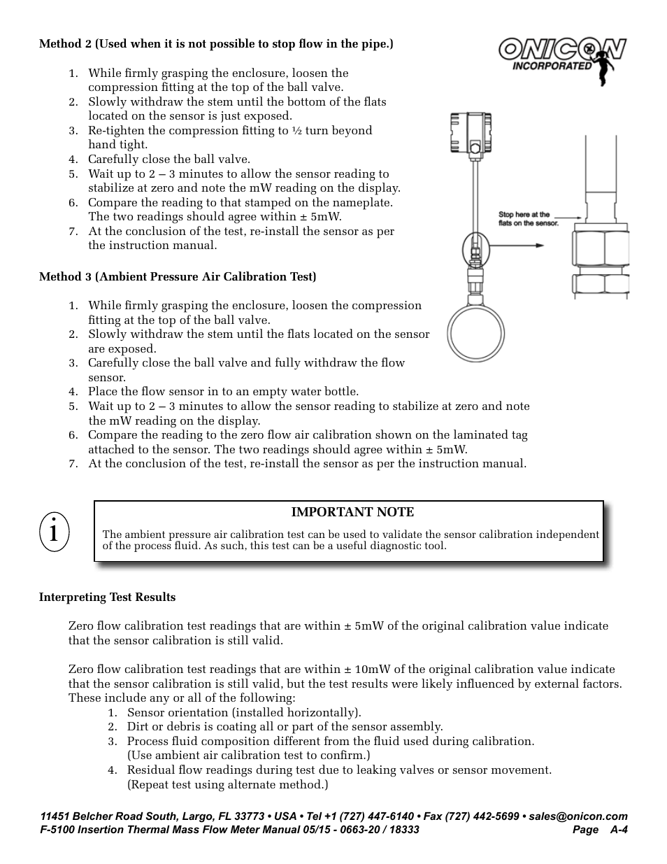 ONICON F-5100 Insertion User Manual | Page 31 / 33