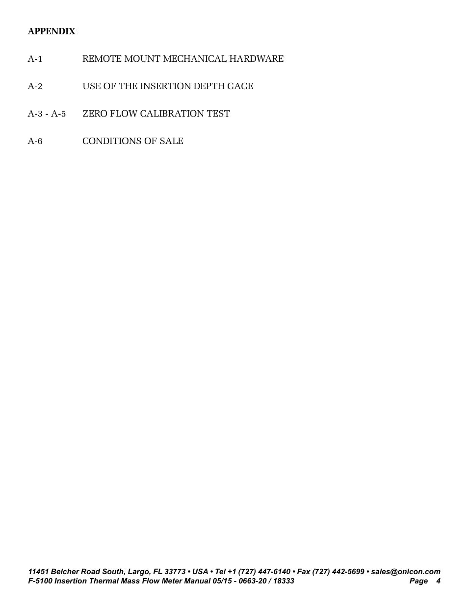 ONICON F-5100 Insertion User Manual | Page 4 / 33