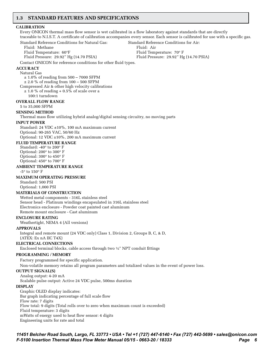 ONICON F-5100 Insertion User Manual | Page 6 / 33