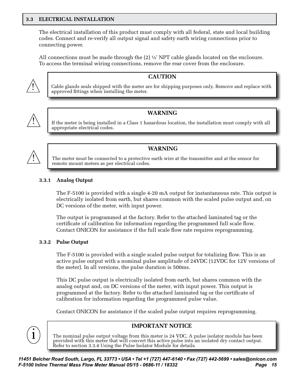 ONICON F-5100 Inline User Manual | Page 15 / 25