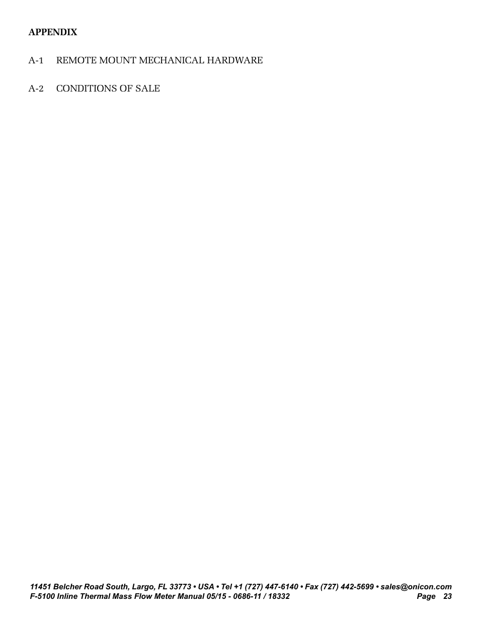 ONICON F-5100 Inline User Manual | Page 23 / 25
