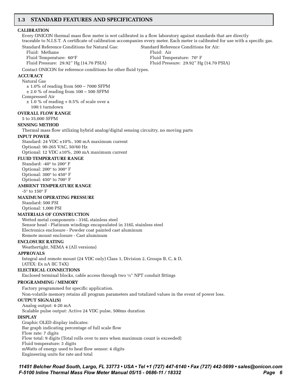 ONICON F-5100 Inline User Manual | Page 6 / 25