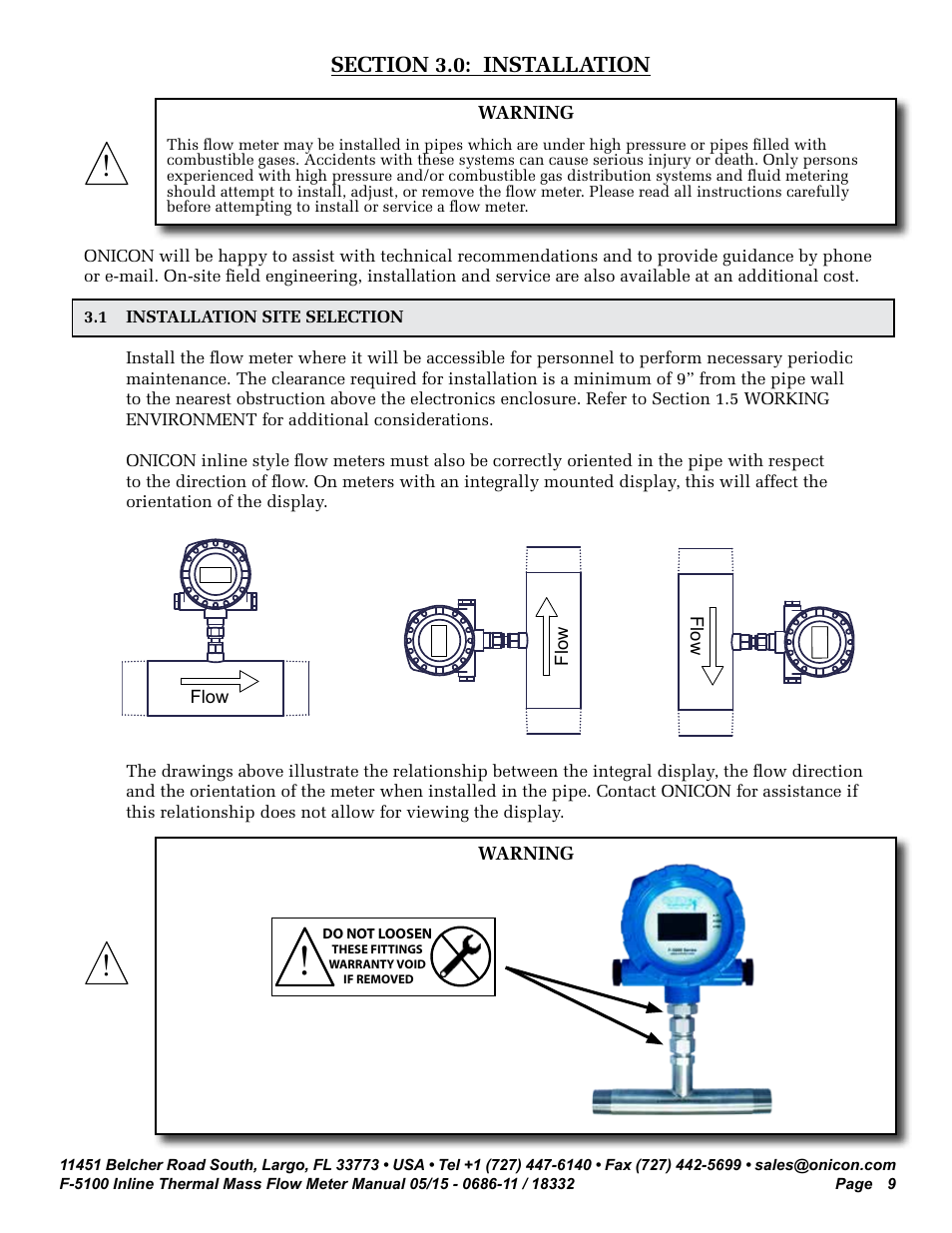 ONICON F-5100 Inline User Manual | Page 9 / 25