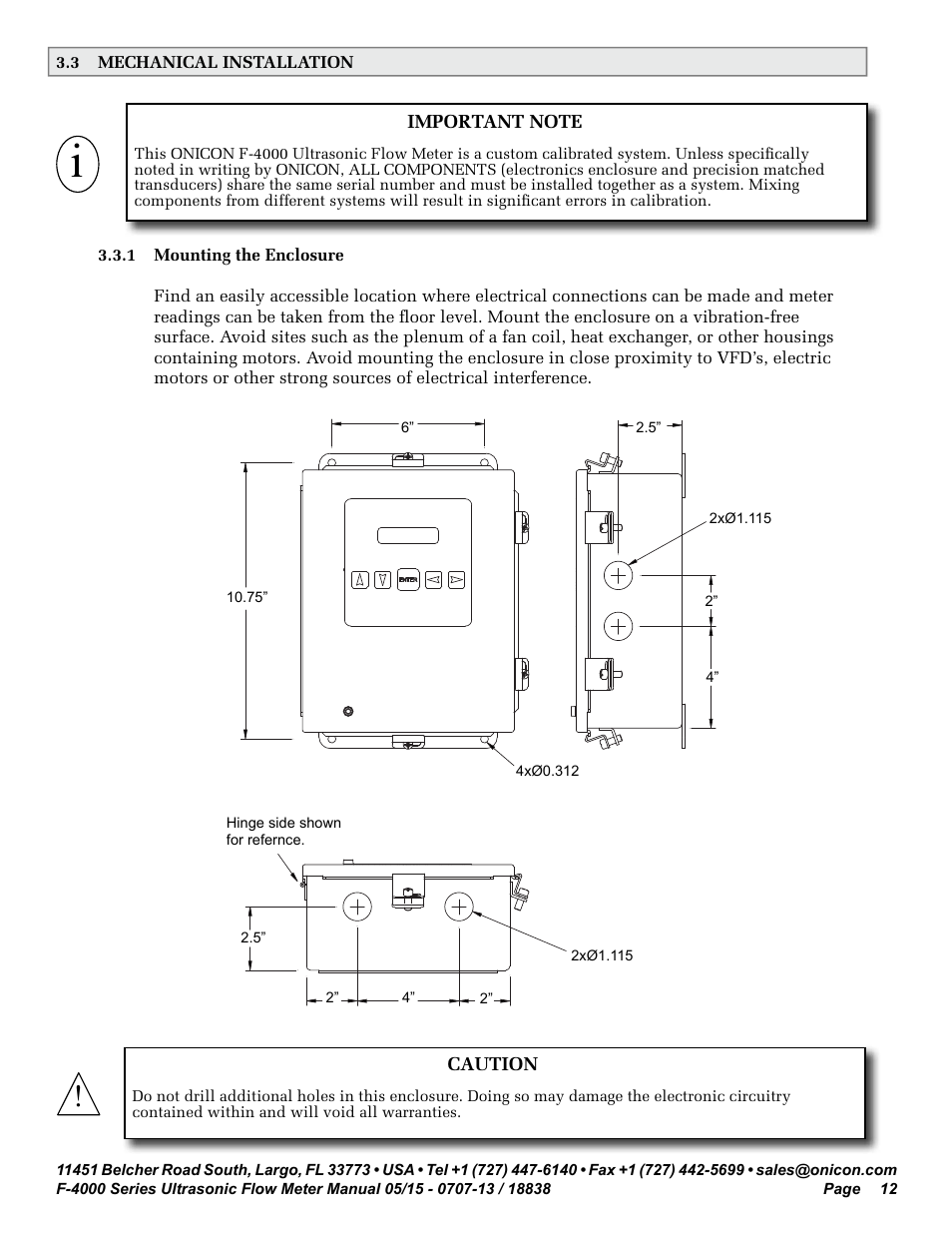 ONICON F-4000 Series User Manual | Page 12 / 52