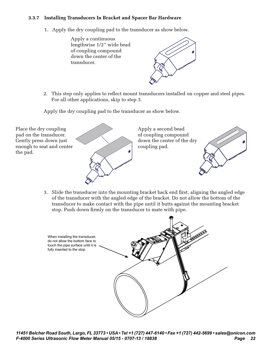 ONICON F-4000 Series User Manual | Page 22 / 52