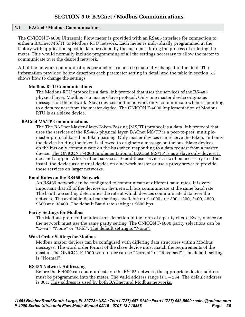 ONICON F-4000 Series User Manual | Page 36 / 52