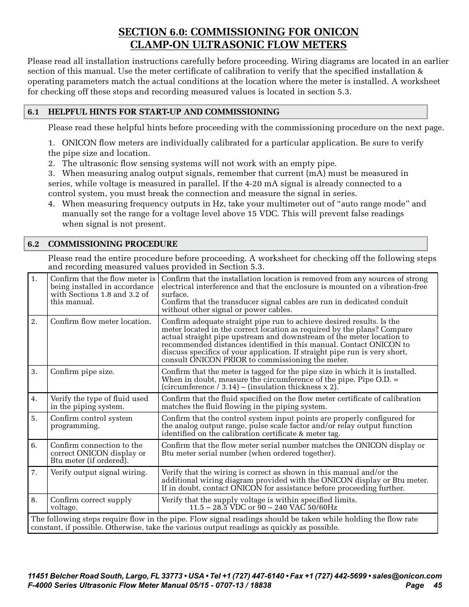 ONICON F-4000 Series User Manual | Page 45 / 52