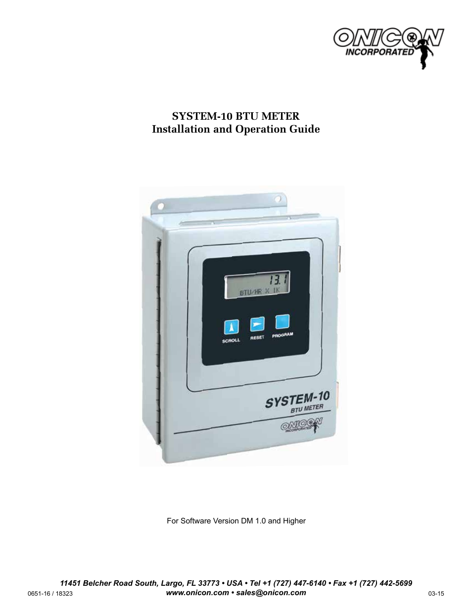 ONICON System-10 BTU User Manual | 57 pages