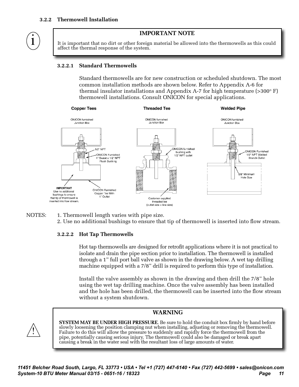 ONICON System-10 BTU User Manual | Page 11 / 57