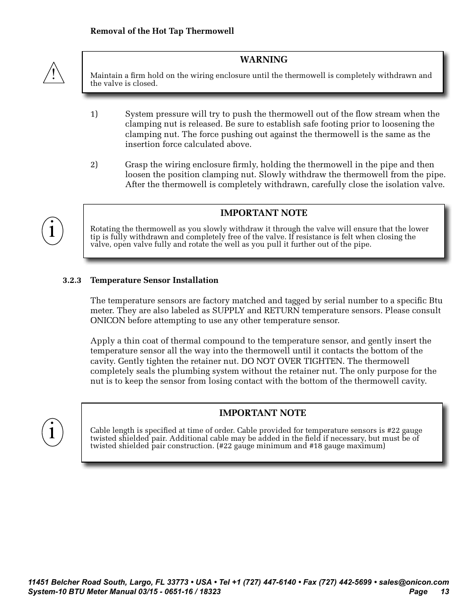 ONICON System-10 BTU User Manual | Page 13 / 57