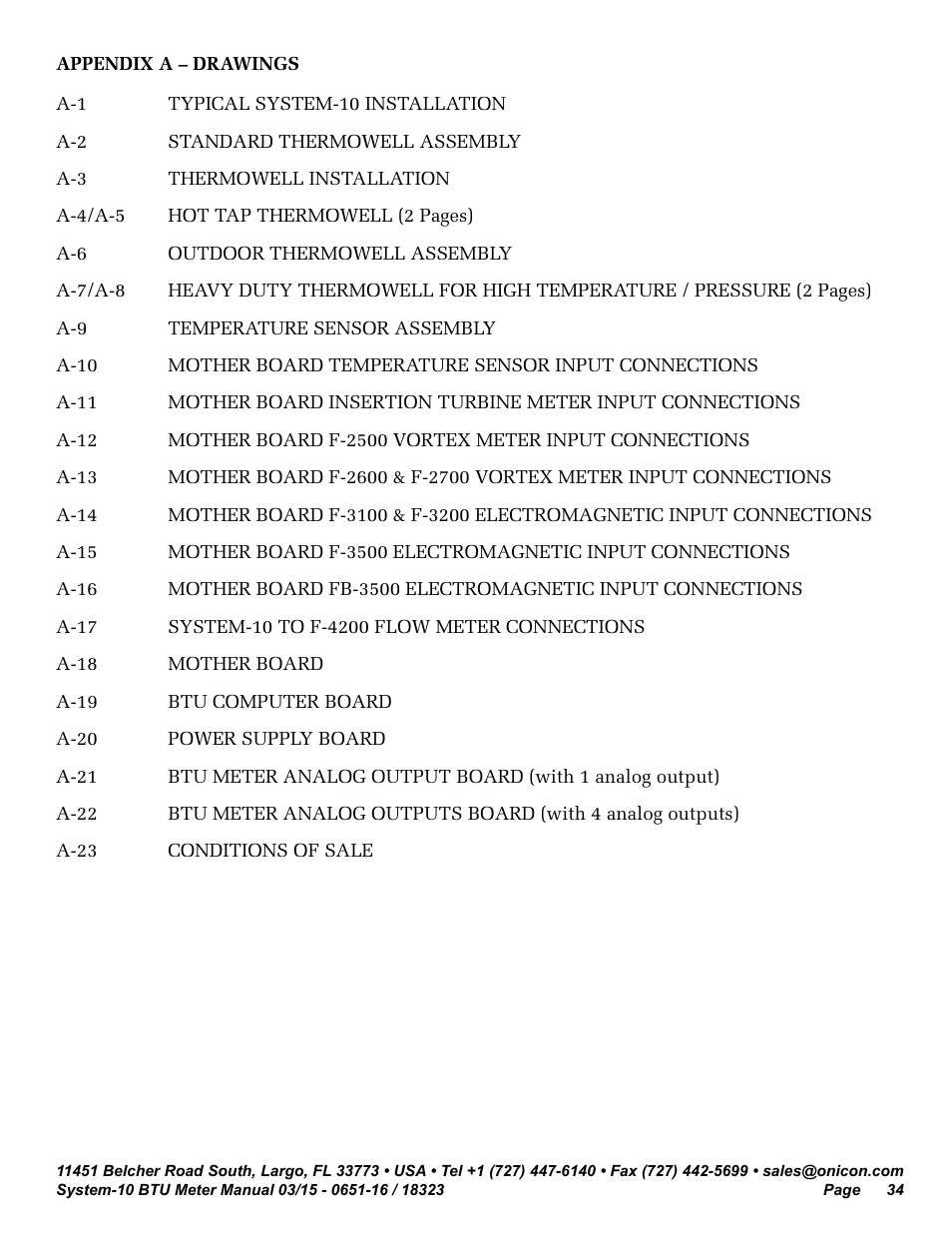 ONICON System-10 BTU User Manual | Page 34 / 57