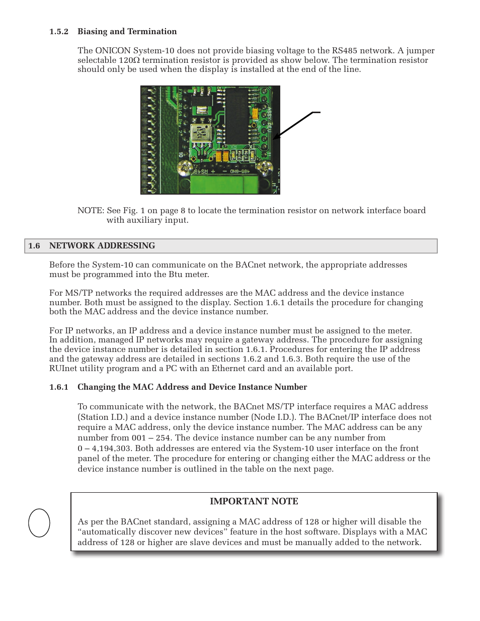 ONICON System-10 BACnet User Manual | Page 12 / 27