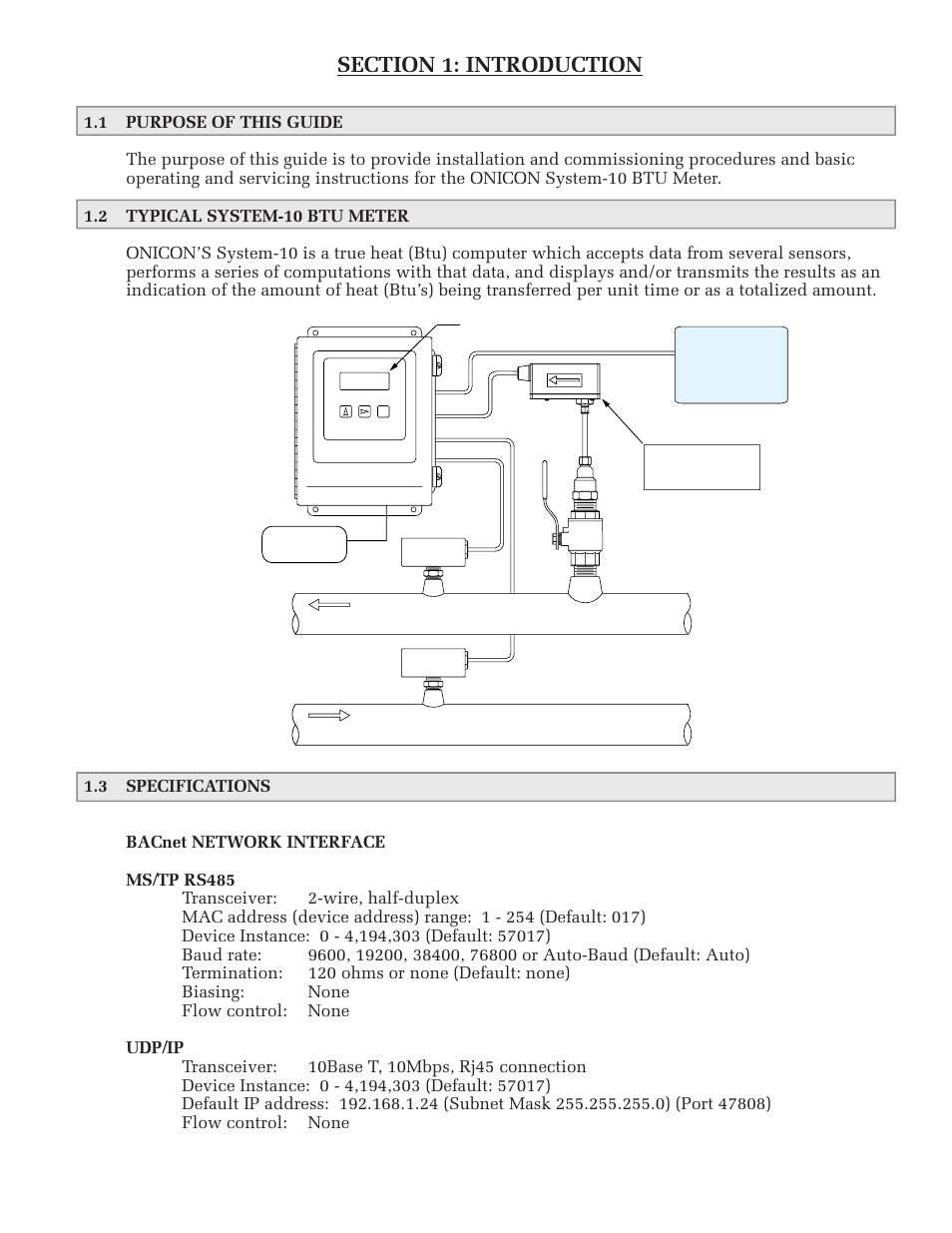 ONICON System-10 BACnet User Manual | Page 5 / 27