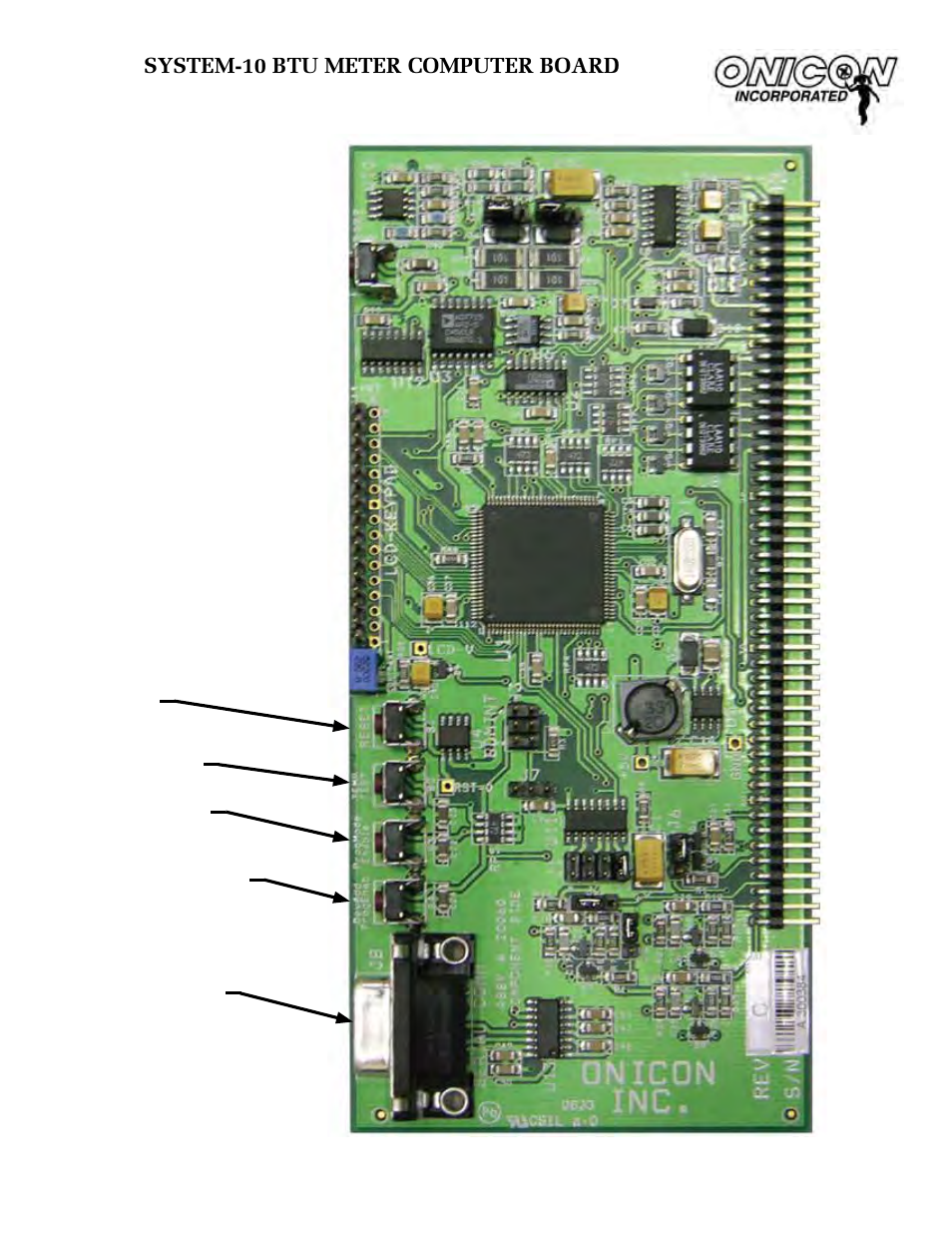 System-10 btu meter computer board | ONICON System-10 LonWorks User Manual | Page 17 / 21