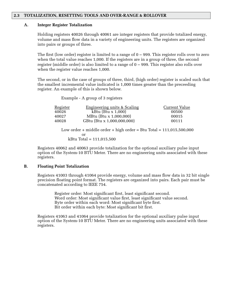 ONICON System-10 MODBUS User Manual | Page 26 / 35