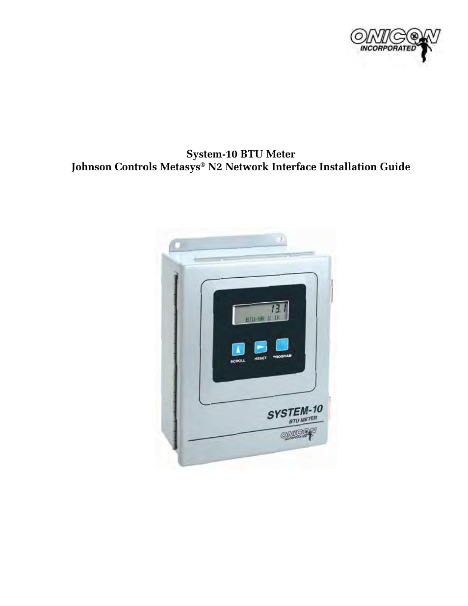 ONICON System-10 N2 User Manual | 24 pages
