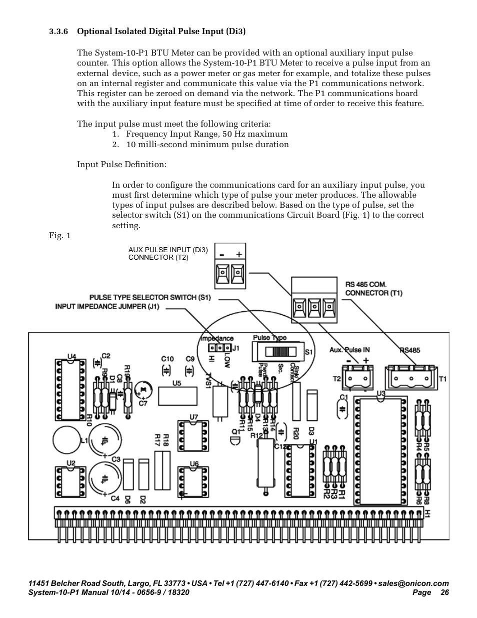 ONICON System-10 P1 User Manual | Page 26 / 67