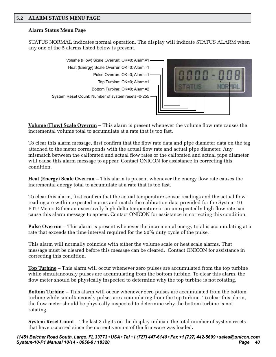 ONICON System-10 P1 User Manual | Page 40 / 67