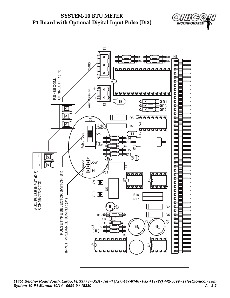 A-12 | ONICON System-10 P1 User Manual | Page 64 / 67