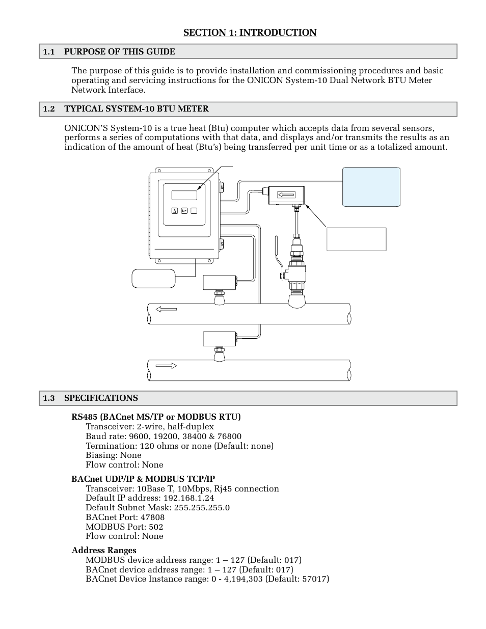 ONICON System-10 Dualnet User Manual | Page 5 / 32