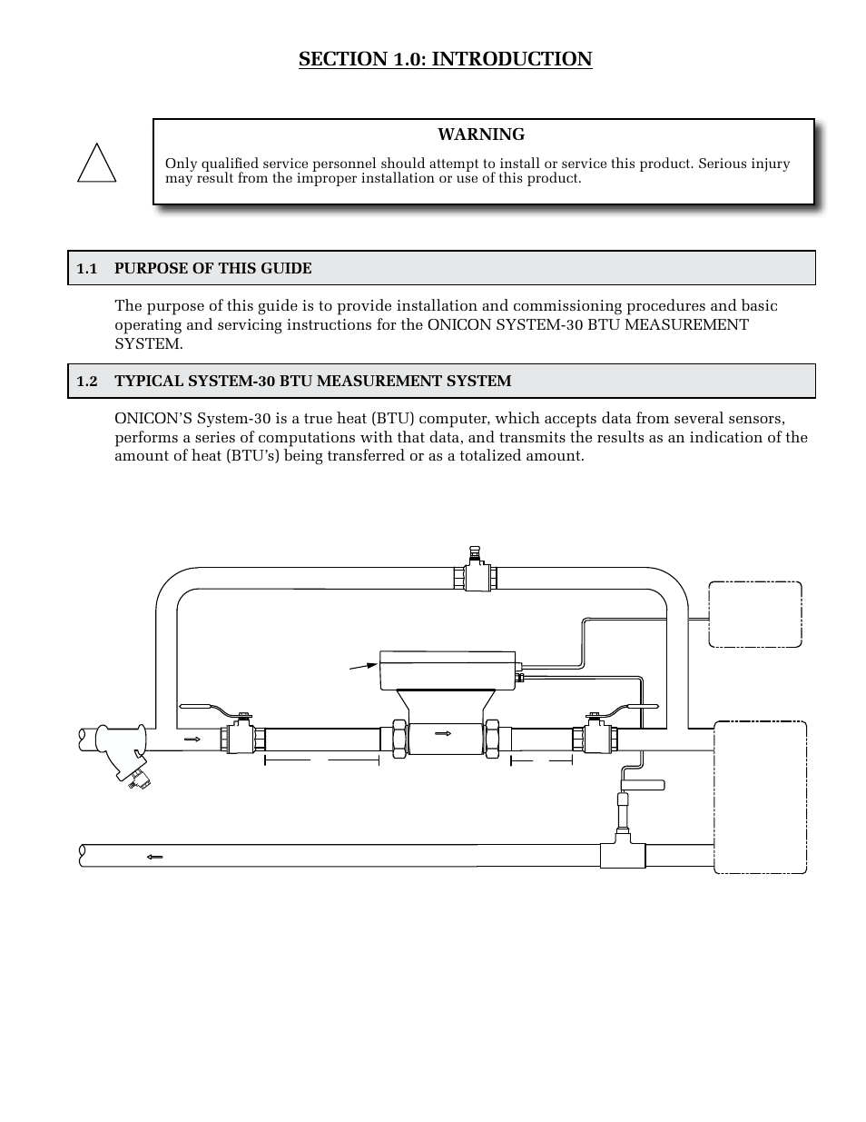 Warning | ONICON System-30 BTU User Manual | Page 5 / 31