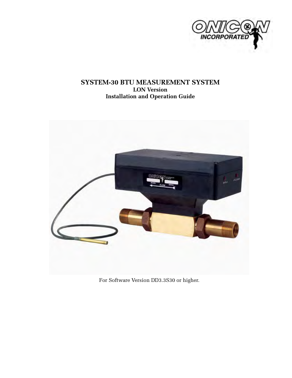 ONICON System-30 LonWorks BTU User Manual | 37 pages