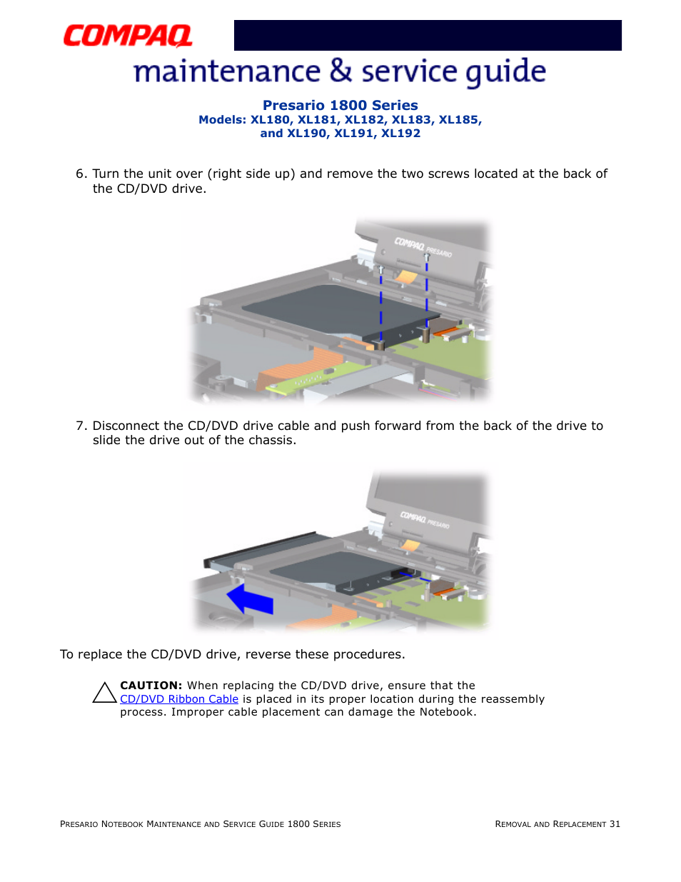 Presario 1800 series | Compaq XL183 User Manual | Page 100 / 127