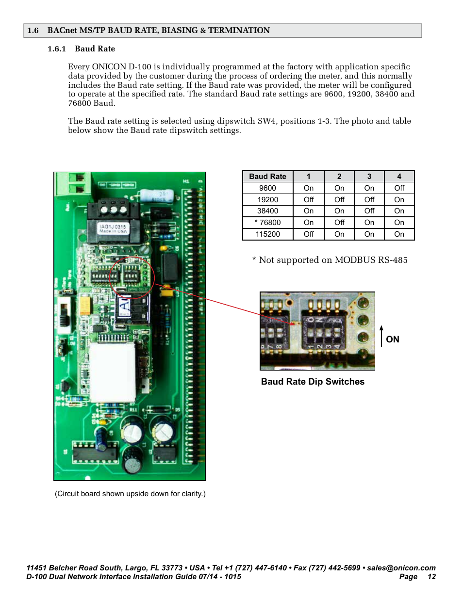 ONICON D-100 Dualnet User Manual | Page 12 / 32
