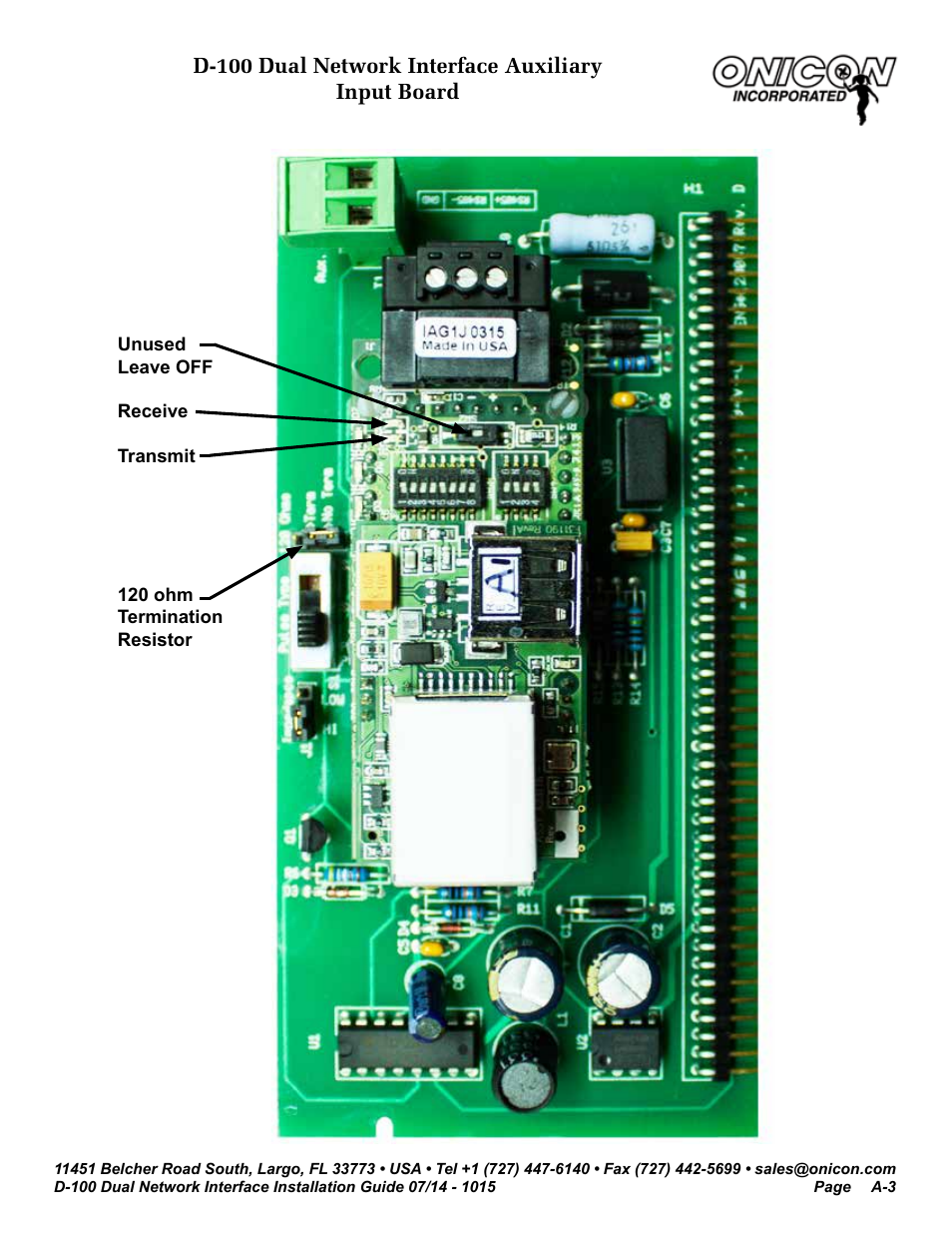 ONICON D-100 Dualnet User Manual | Page 32 / 32