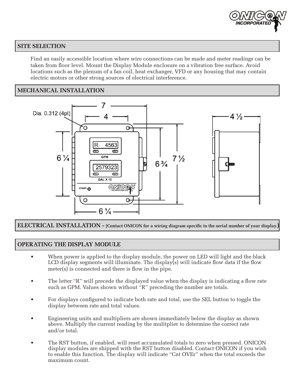 ONICON D-1200 Series User Manual | 1 page