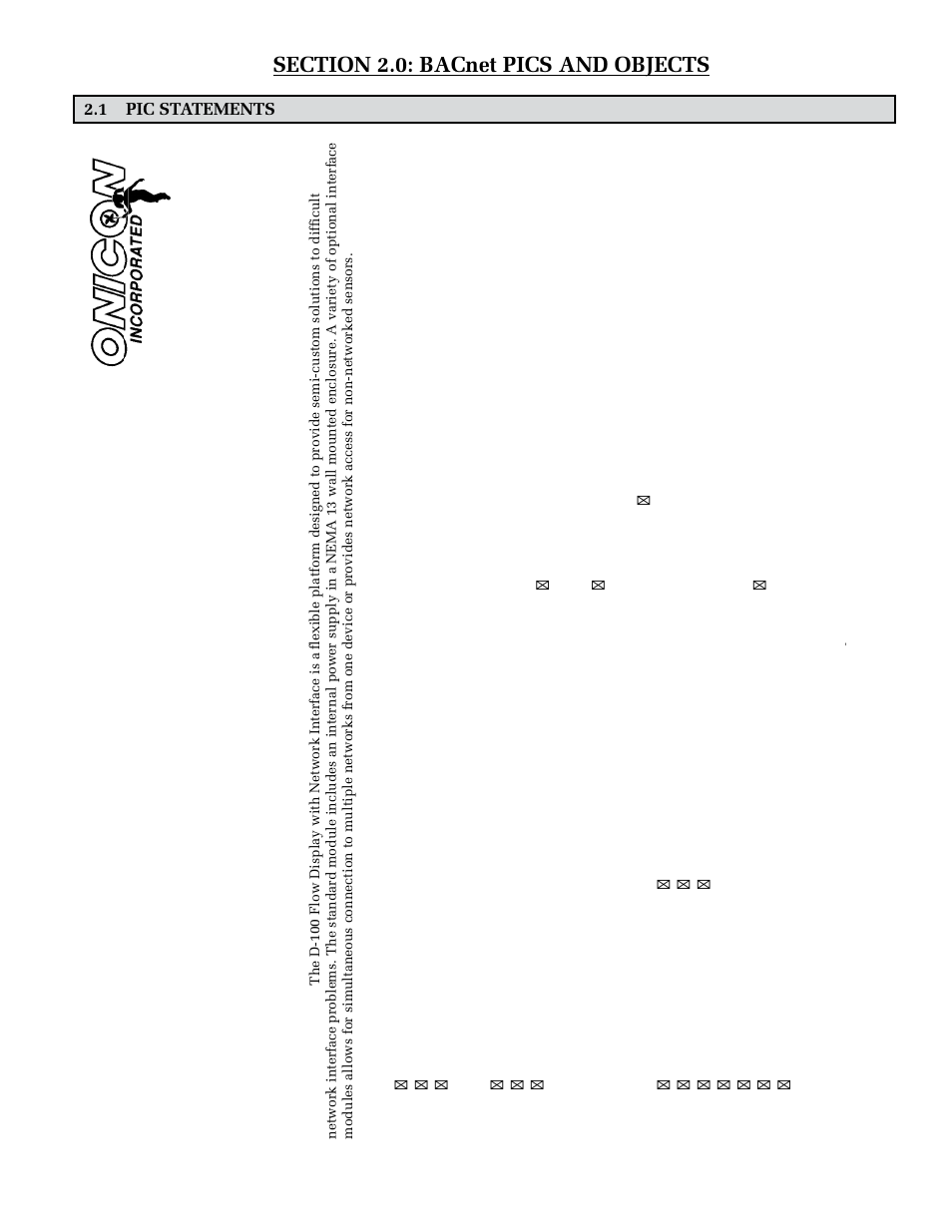 ONICON D-100 BACnet User Manual | Page 20 / 29